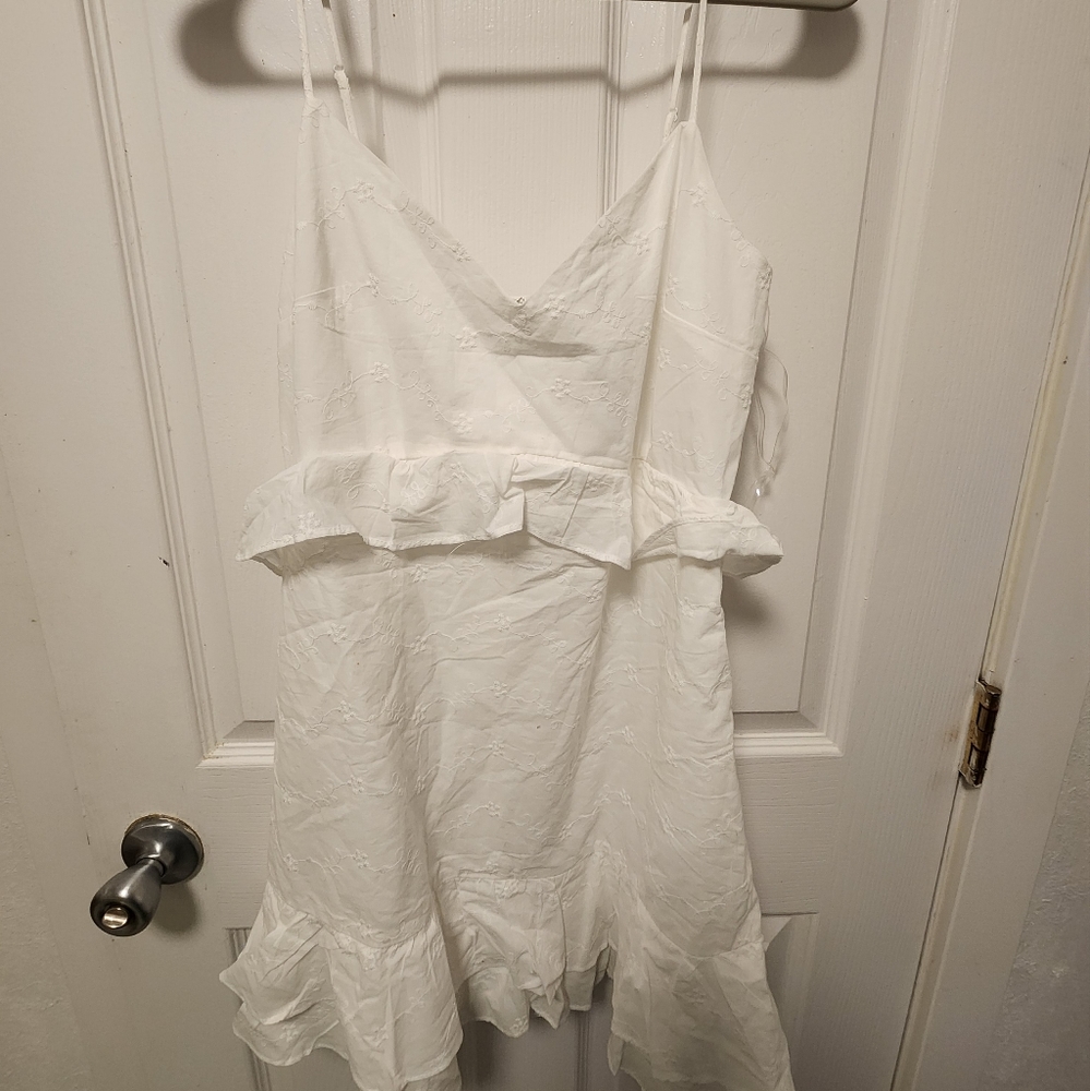 White ruffle dress